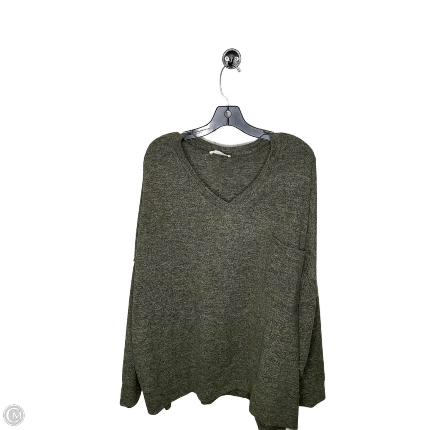 Top Short Sleeve By Zenana In Green, Size: 2x