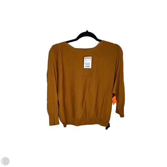 Top Long Sleeve By Tahari In Brown, Size: L