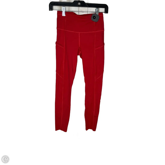 Athletic Leggings By Lululemon In Red, Size: 4