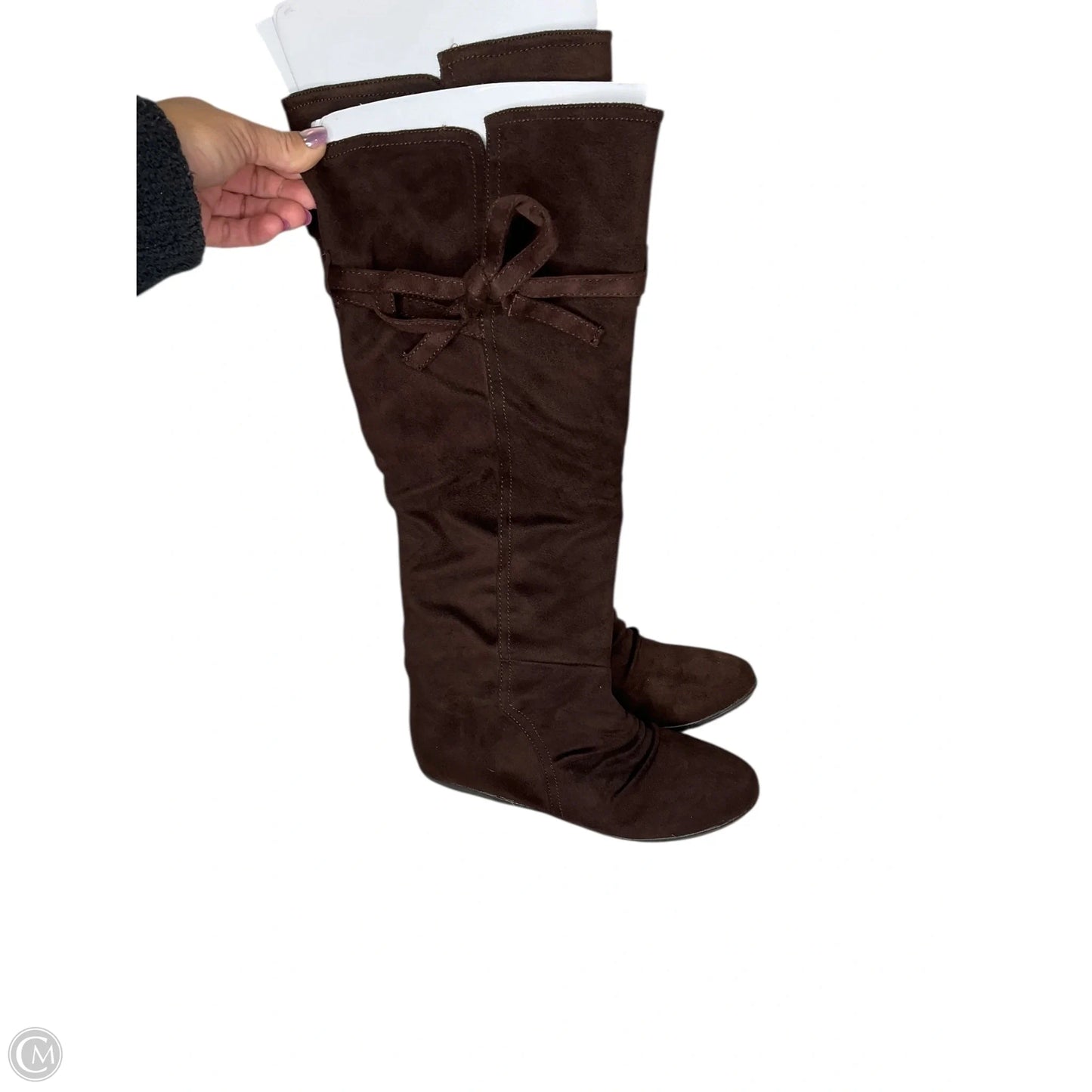 Boots Knee Flats By Report In Brown, Size: 6