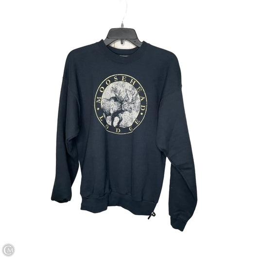 Sweatshirt Crewneck By Hanes In Black, Size: M