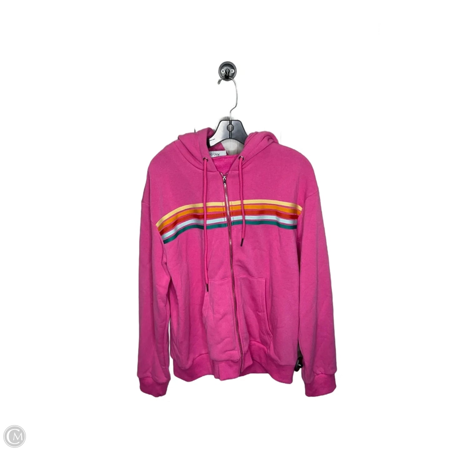 Sweatshirt Hoodie By Fabrik In Pink, Size: L
