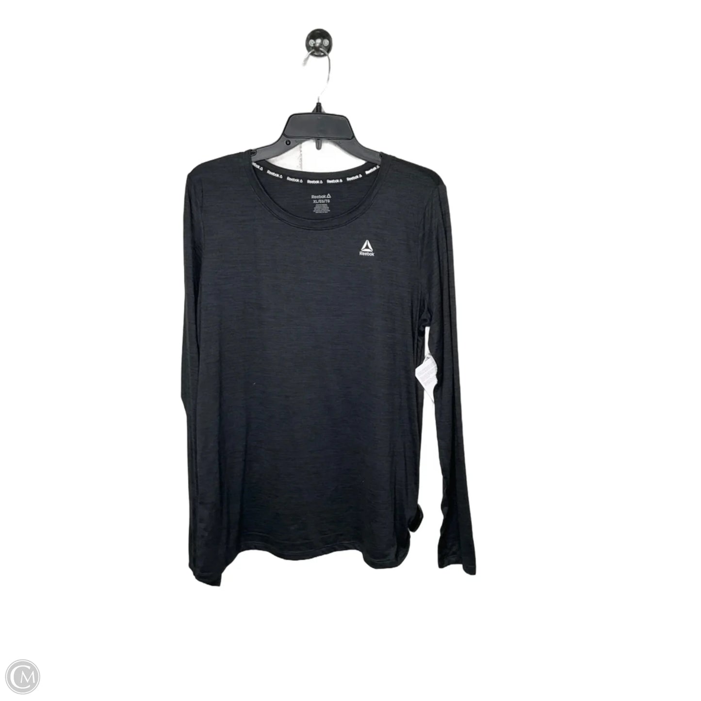 Athletic Top Long Sleeve Crewneck By Reebok In Grey, Size: Xl