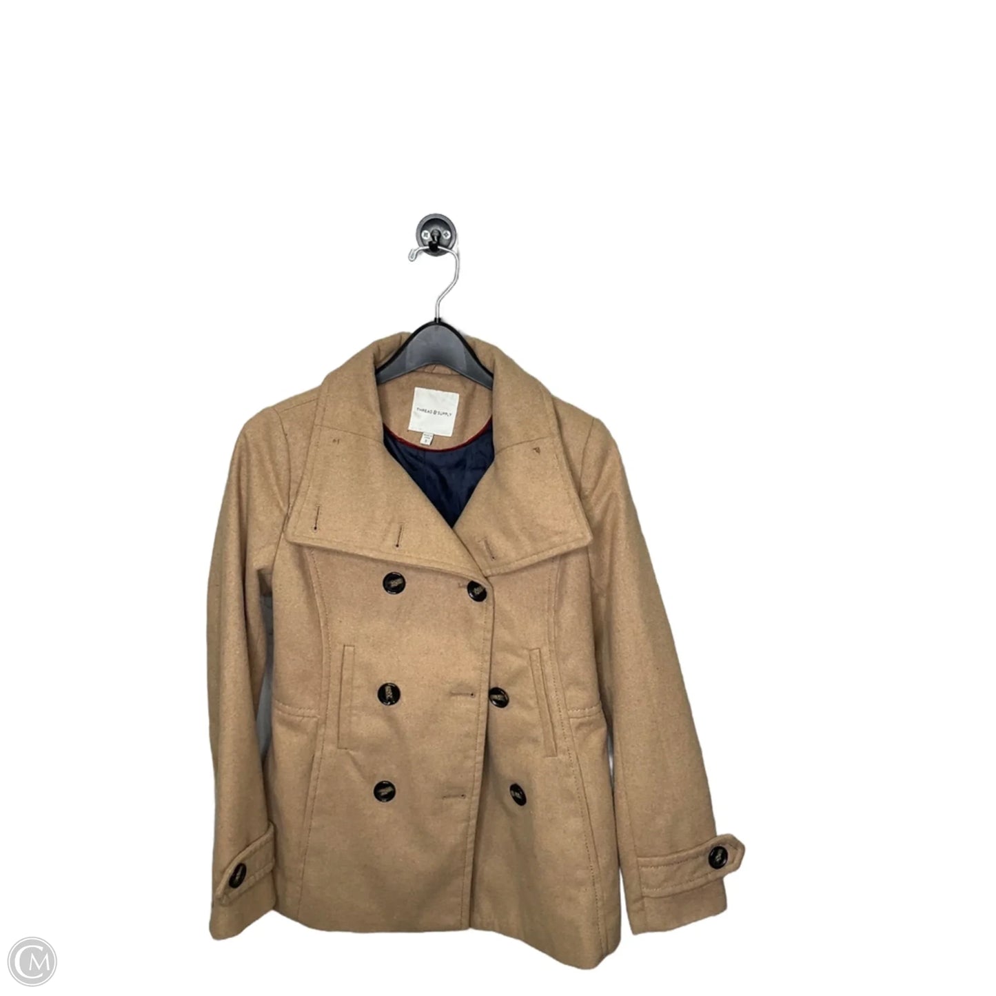 Coat Peacoat By Thread And Supply In Tan, Size: S
