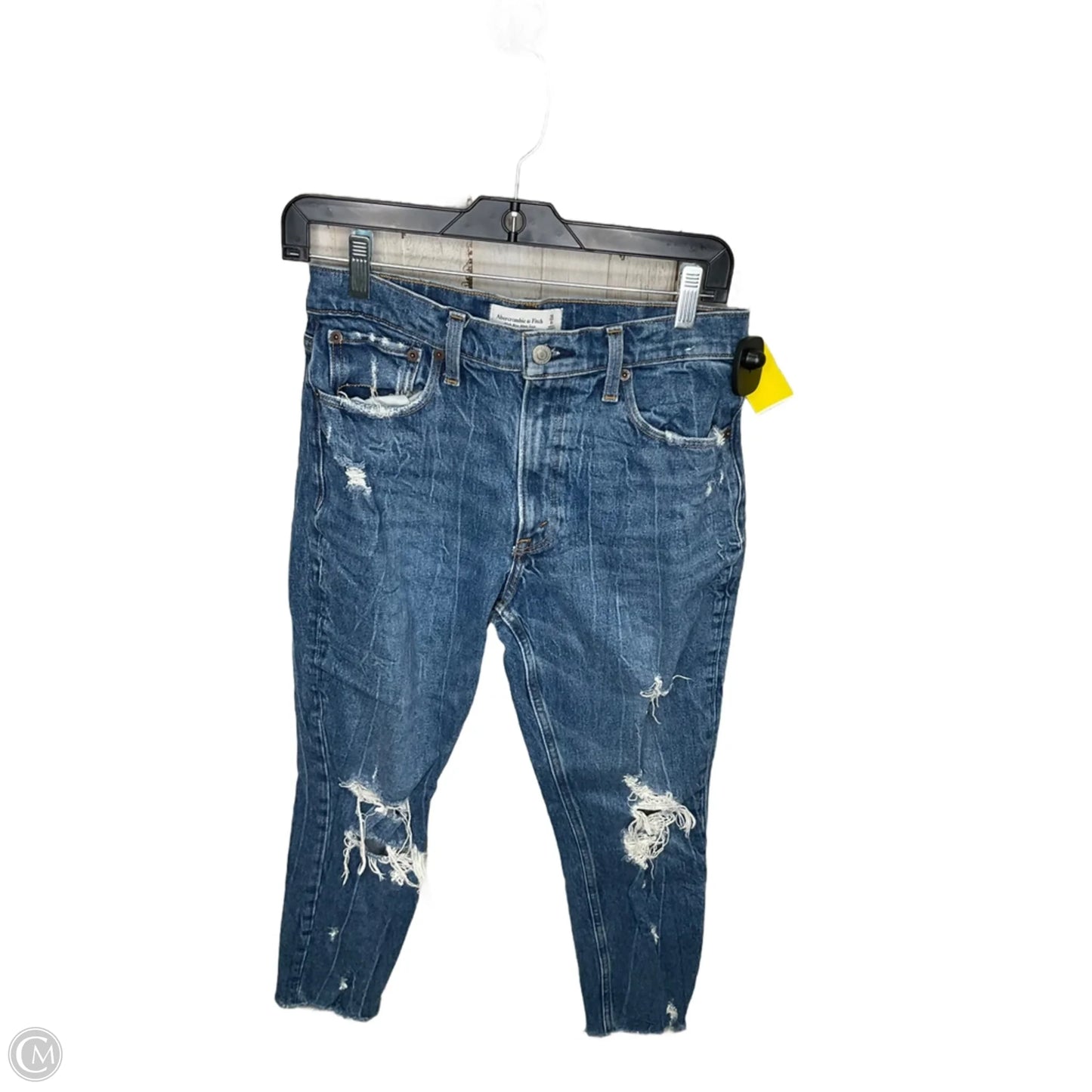 Jeans Straight By Abercrombie And Fitch In Blue Denim, Size: 6