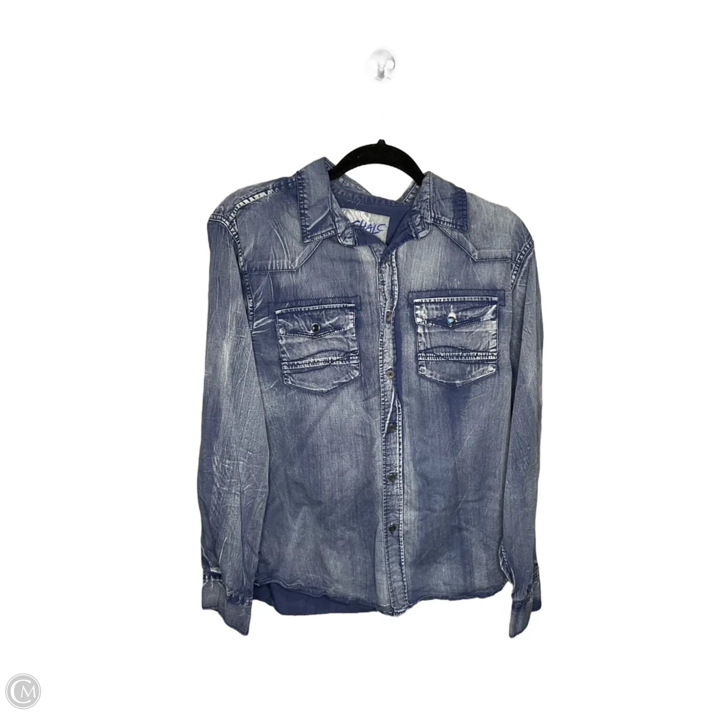 Top Long Sleeve By Clothes Mentor In Blue, Size: M