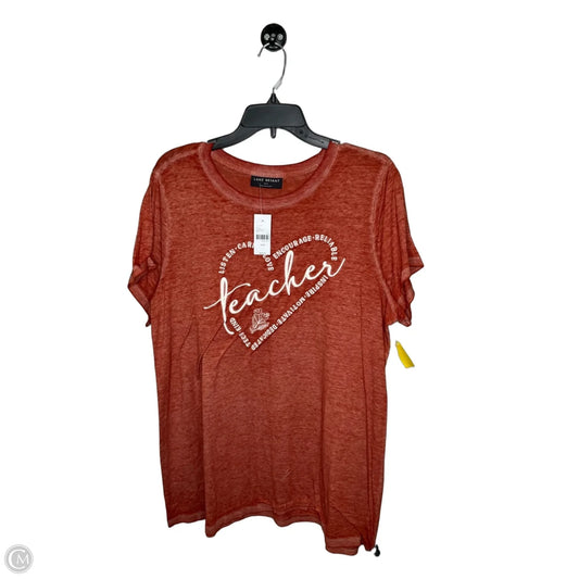Top Short Sleeve By Lane Bryant In Orange, Size: 1x