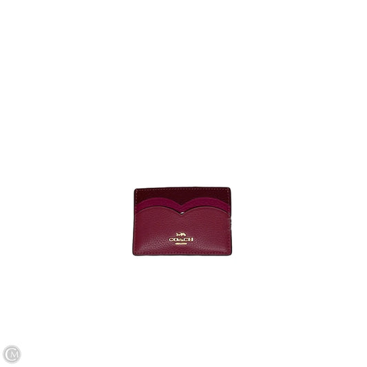 Coin Purse Designer By Coach, Size: Small