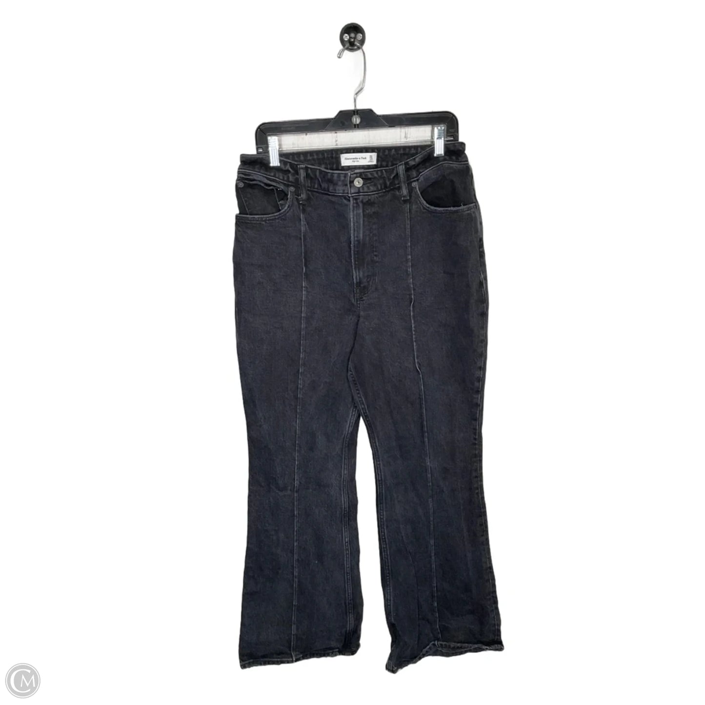 Jeans Flared By Abercrombie And Fitch In Black, Size: 12