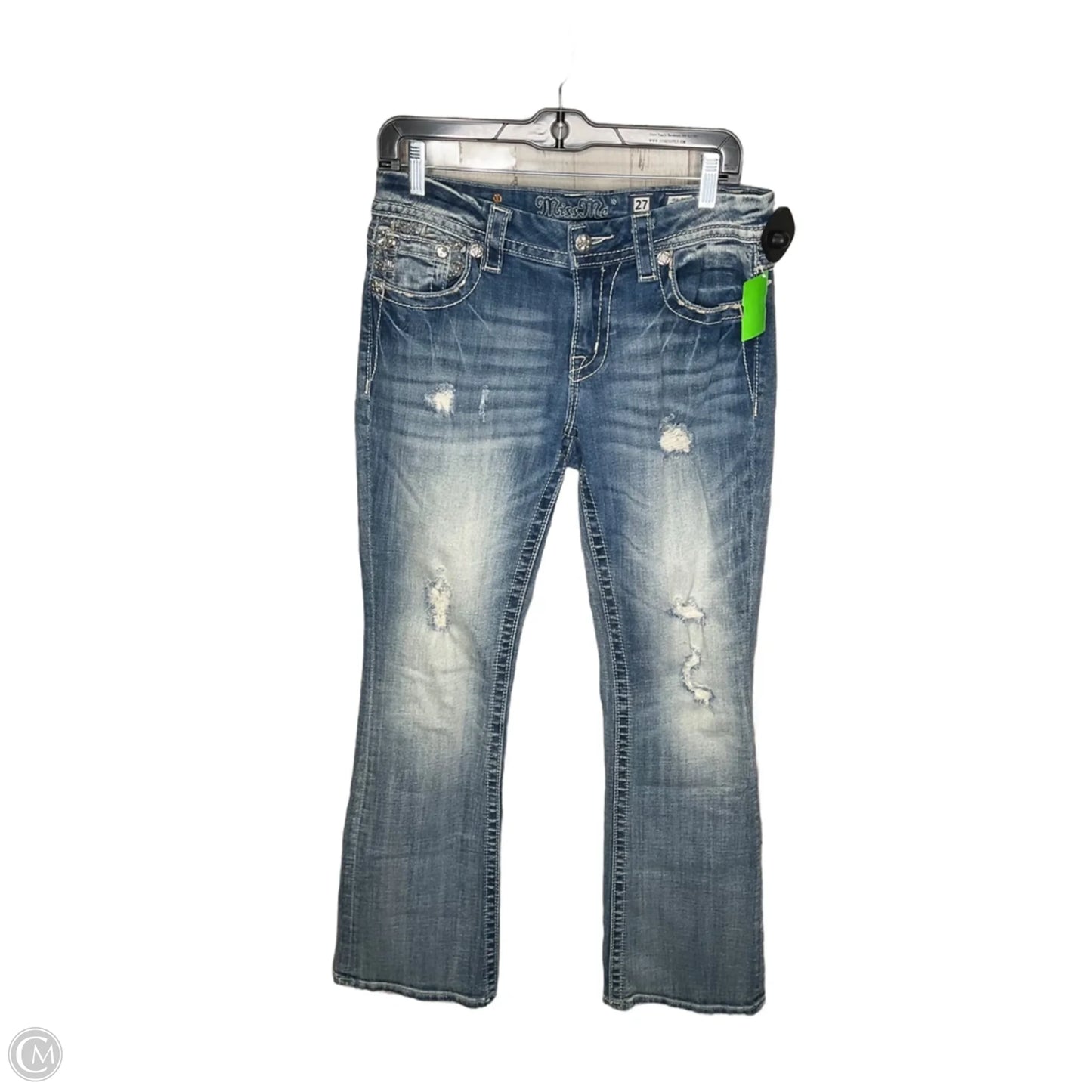 Jeans Boot Cut By Miss Me In Blue Denim, Size: 4