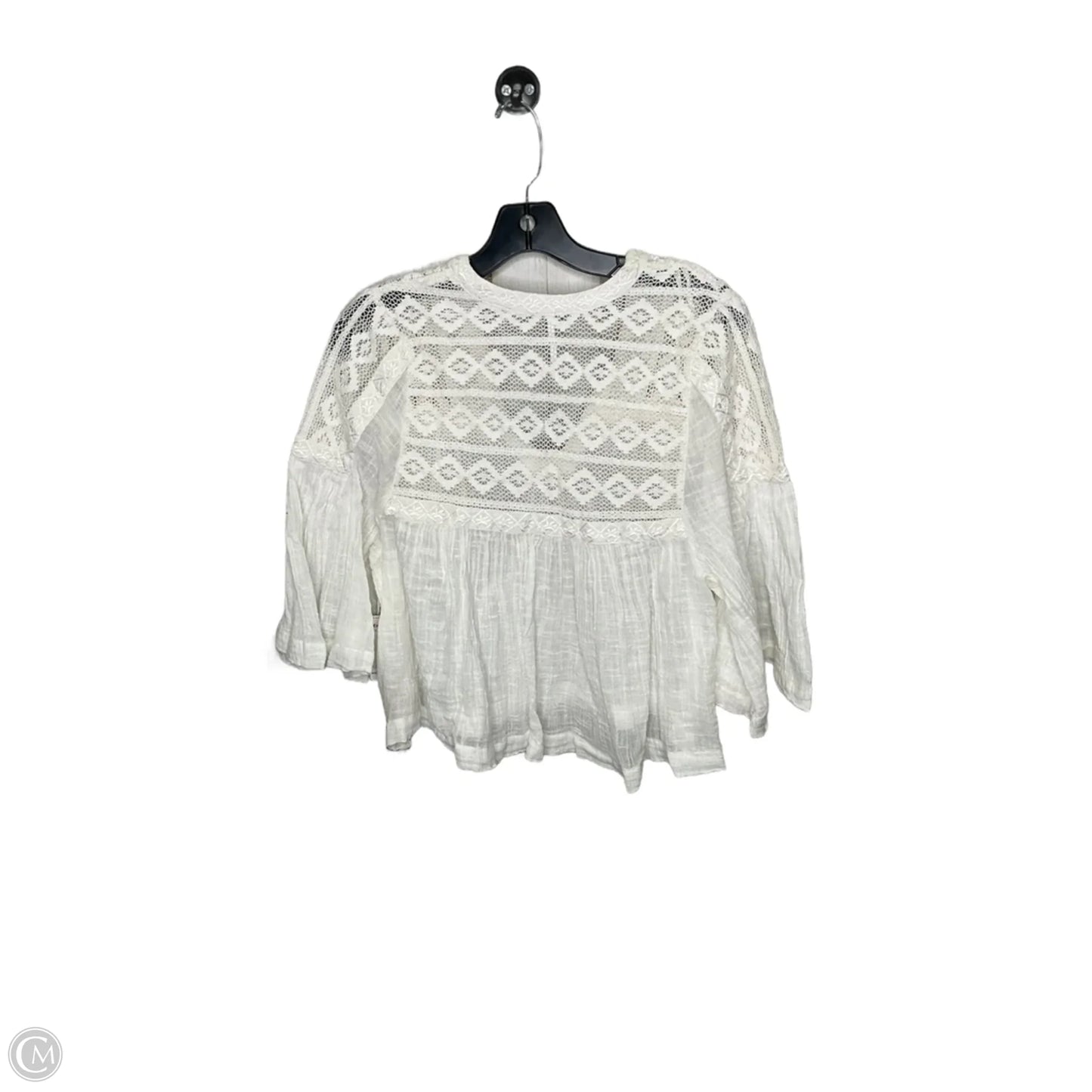 Top Short Sleeve By Free People In Cream, Size: S
