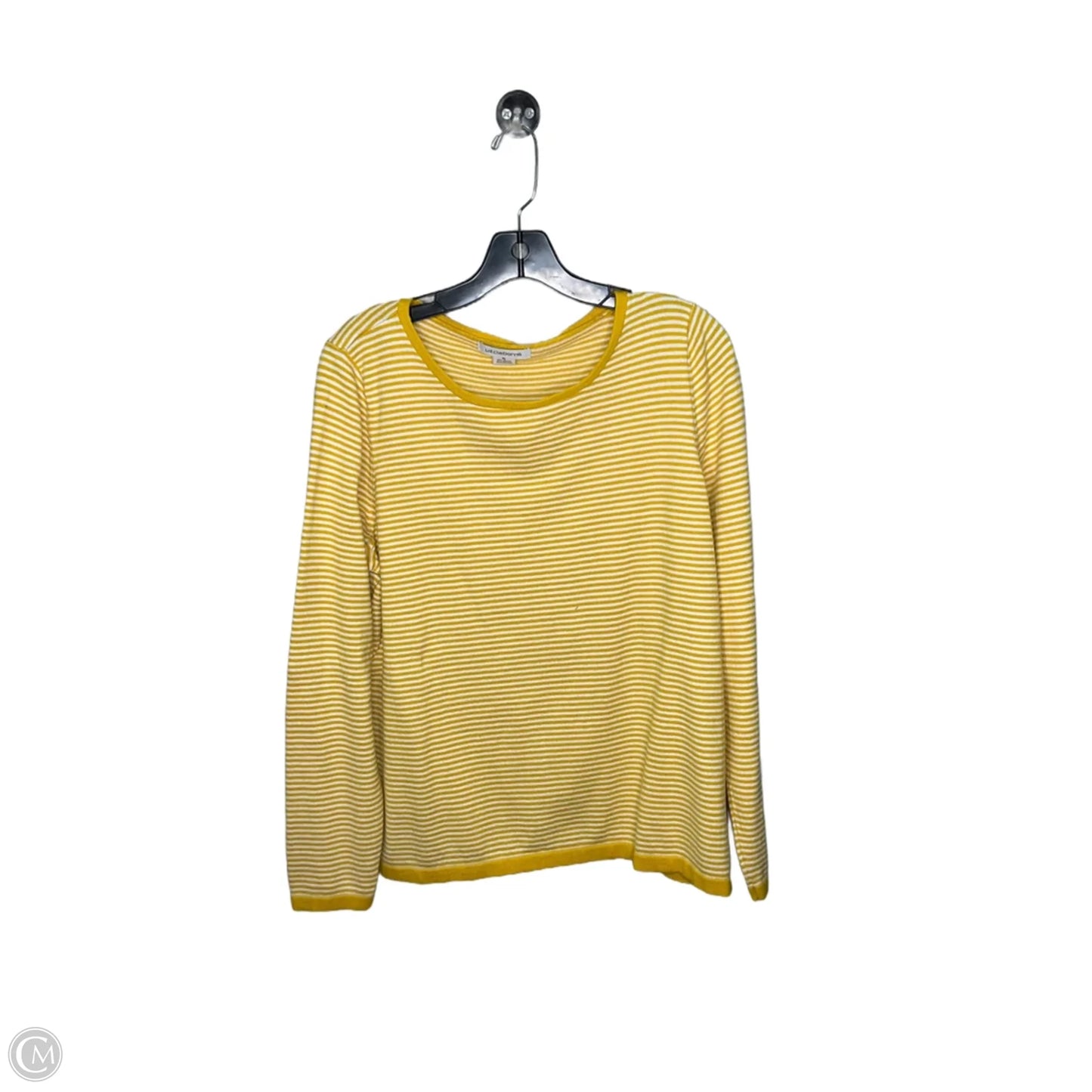 Top Long Sleeve By Liz Claiborne In Yellow, Size: Xl