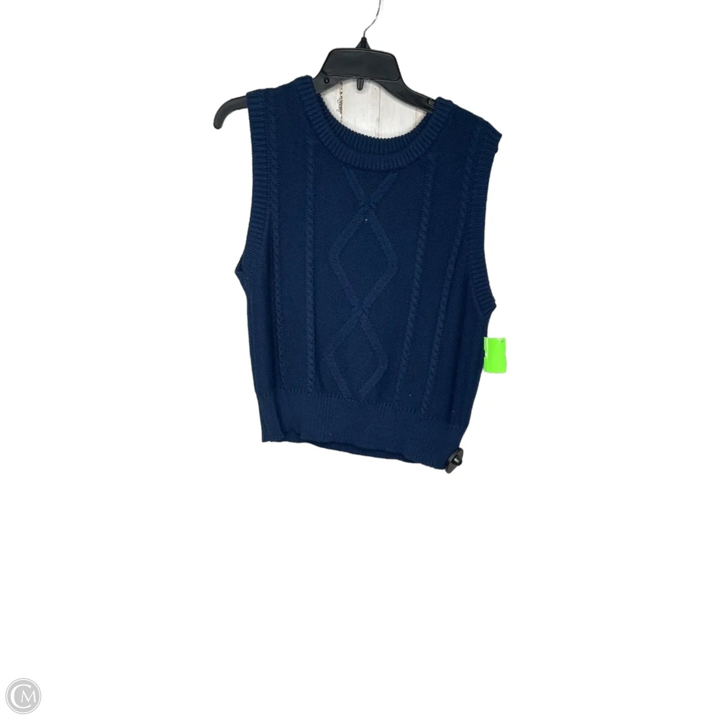 Vest Sweater By Cotton On In Navy, Size: L