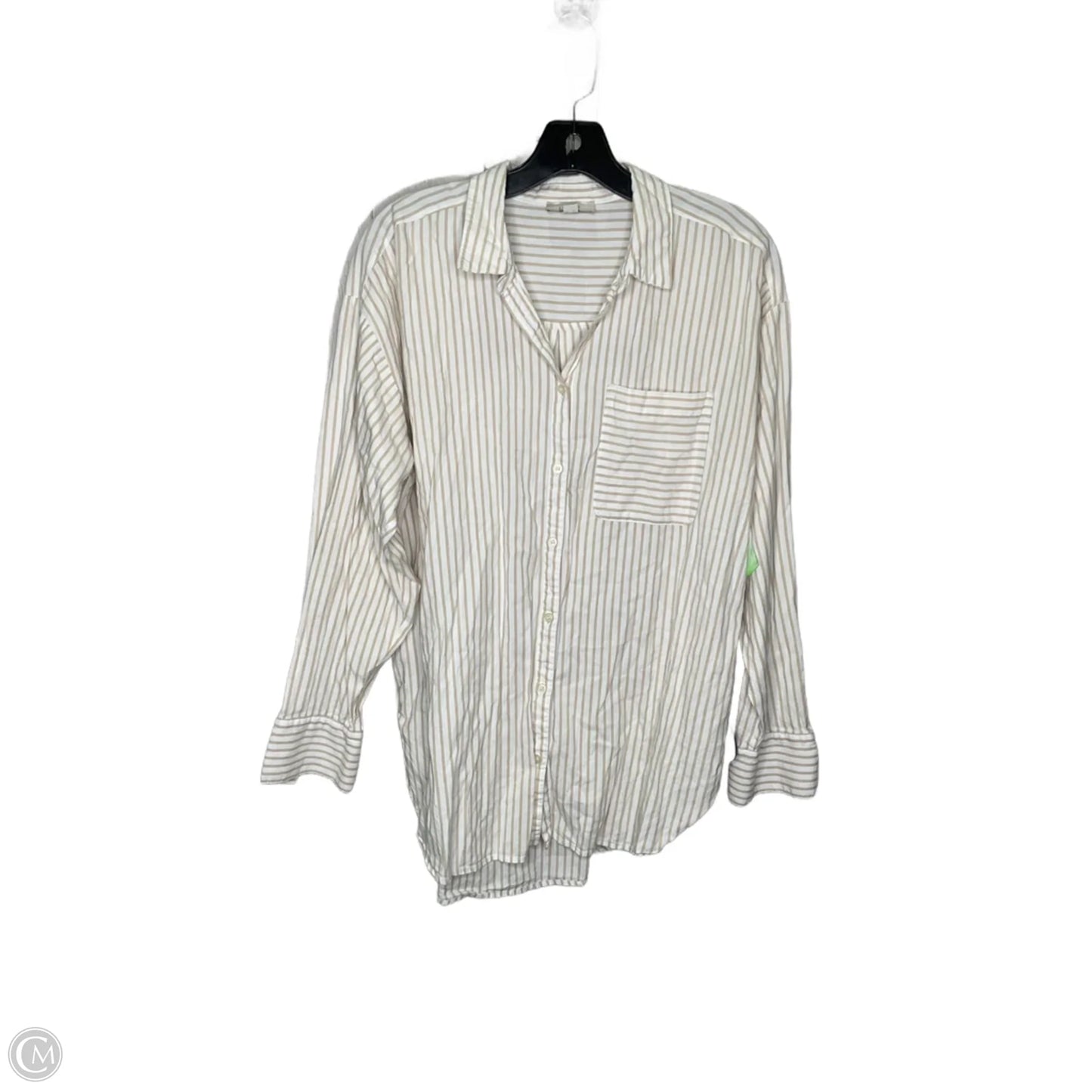 Top Long Sleeve By Loft In Striped Pattern, Size: M