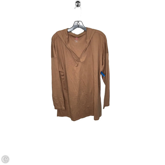 Top Long Sleeve By Isaac Mizrahi Live Qvc In Brown, Size: Xl