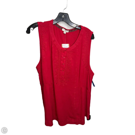 Top Sleeveless By Mason & Belle In Red, Size: Xxl