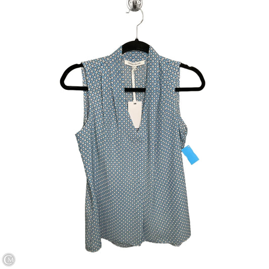 Top Sleeveless By Rose And Olive In Blue & Cream, Size: S