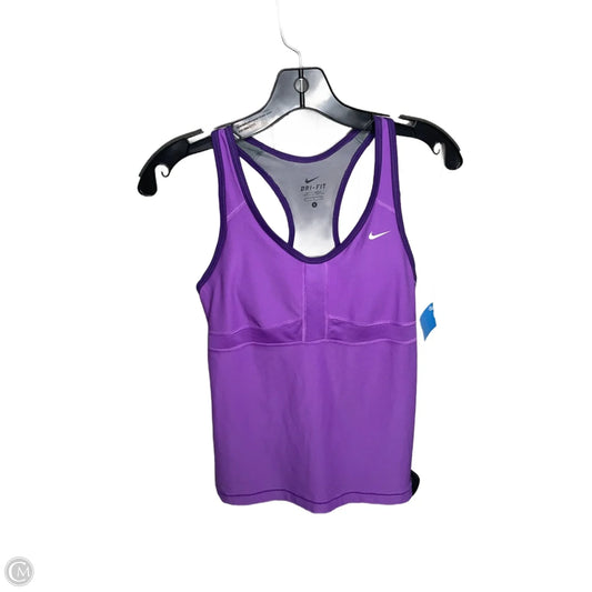 Athletic Tank Top By Nike Apparel In Purple, Size: S