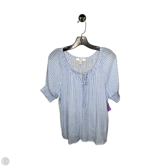 Top Short Sleeve By Clothes Mentor In Blue & White, Size: Xs