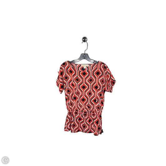 Top Short Sleeve Designer By Michael Kors In Multi-colored, Size: 6