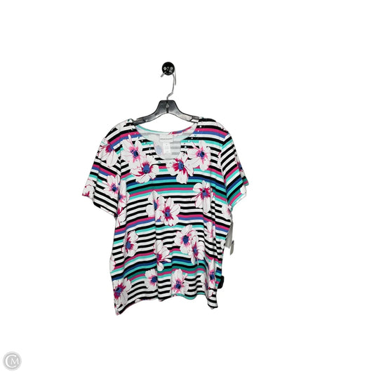 Top Short Sleeve By Alfred Dunner In Multi-colored, Size: Xl