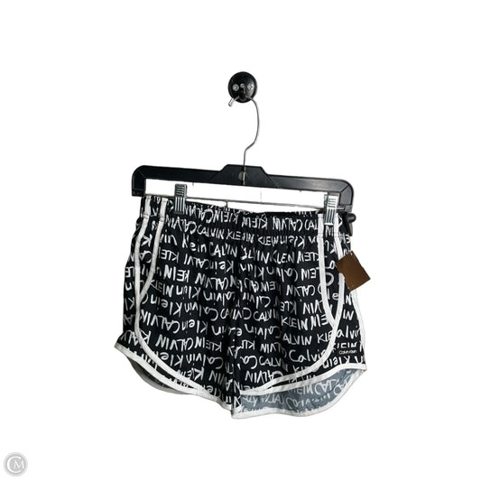 Athletic Shorts By Calvin Klein Performance In Black & White, Size: S