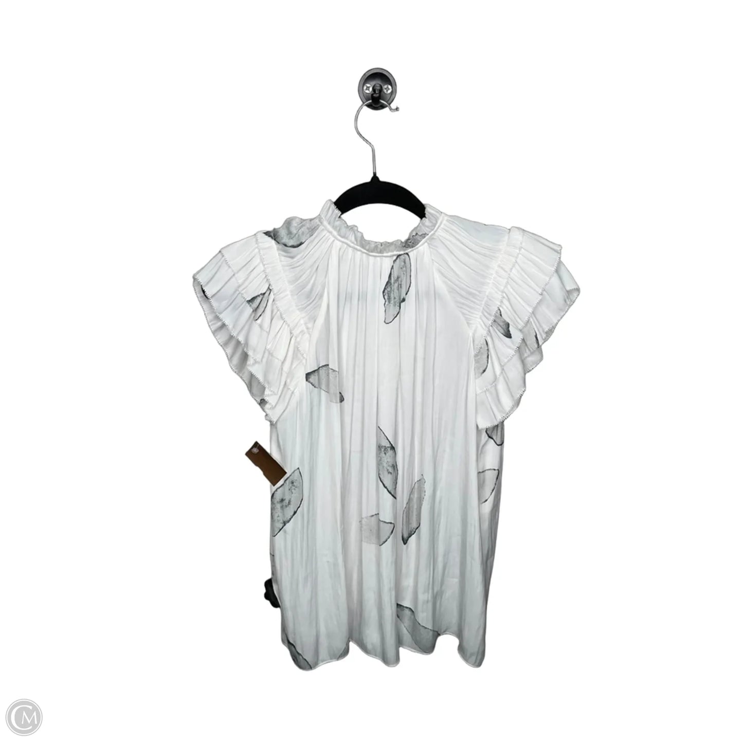 Top Sleeveless By Grade & Gather In White, Size: S