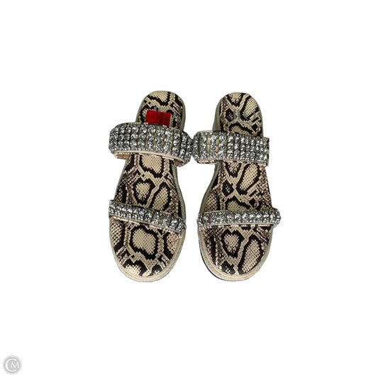 Sandals Heels Platform By Jennifer Lopez In Animal Print, Size: 8