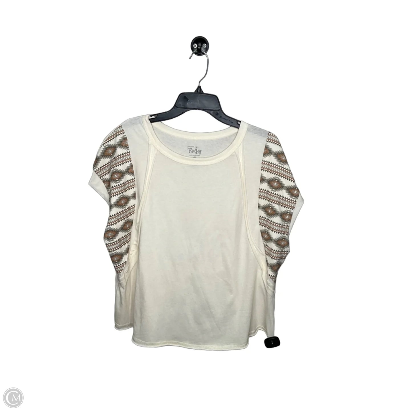 Top Short Sleeve By Jantzen In Cream, Size: Xl