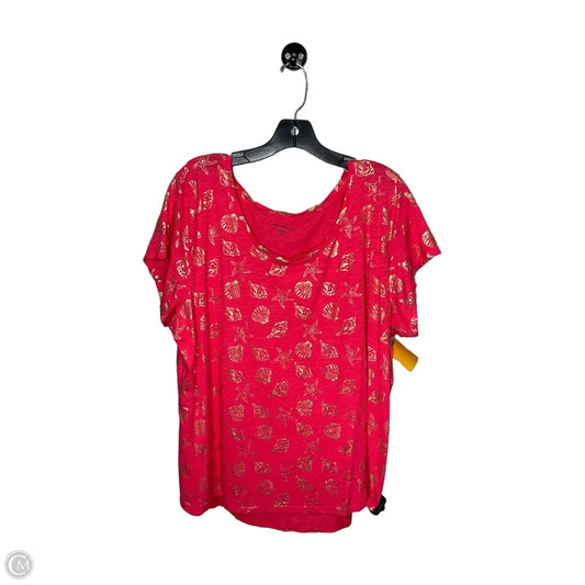 Top Short Sleeve By Clothes Mentor In Pink, Size: 3x