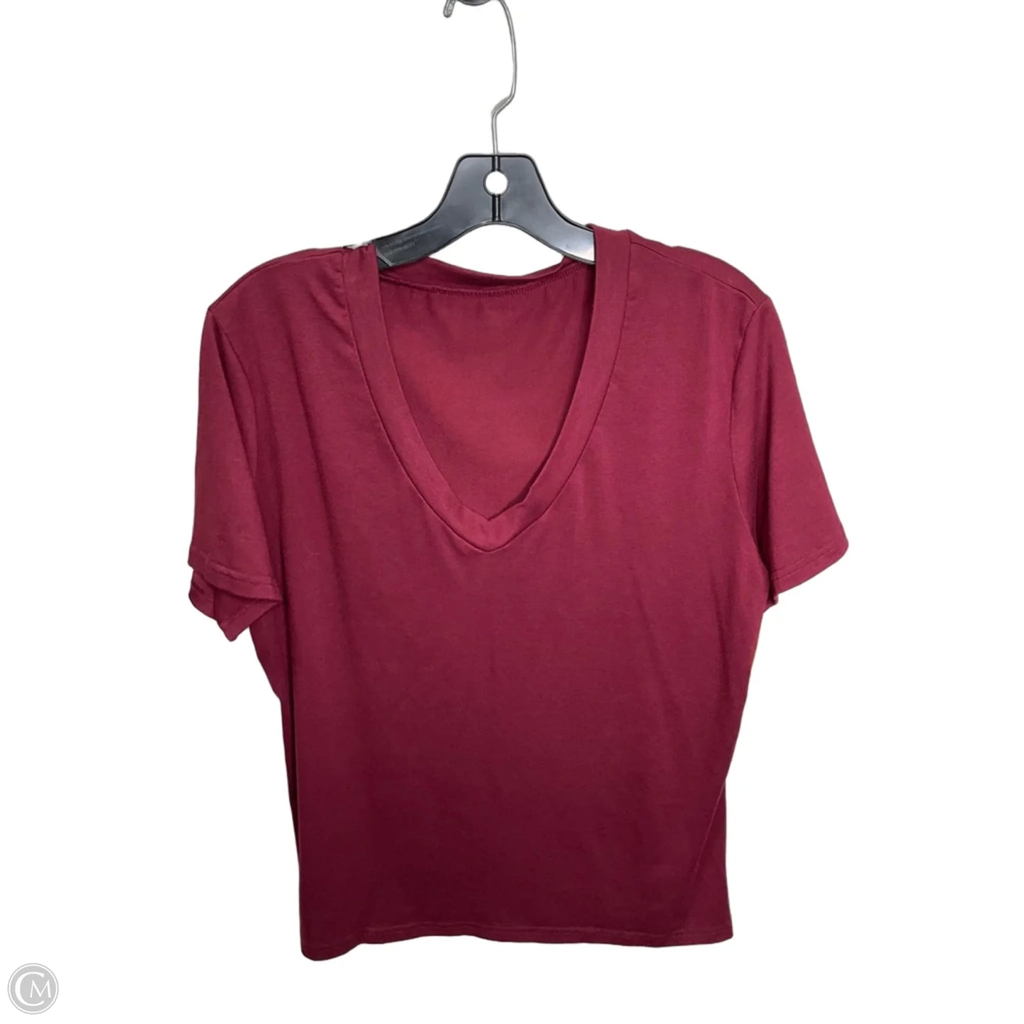 Top Short Sleeve Basic By Clothes Mentor In Maroon, Size: 2x