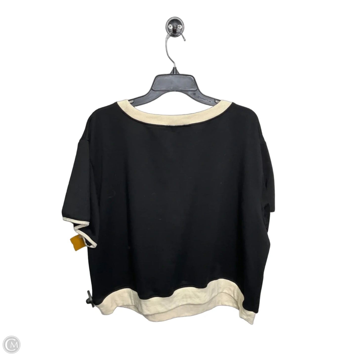 Top Short Sleeve By Clothes Mentor In Black & Cream, Size: Xl