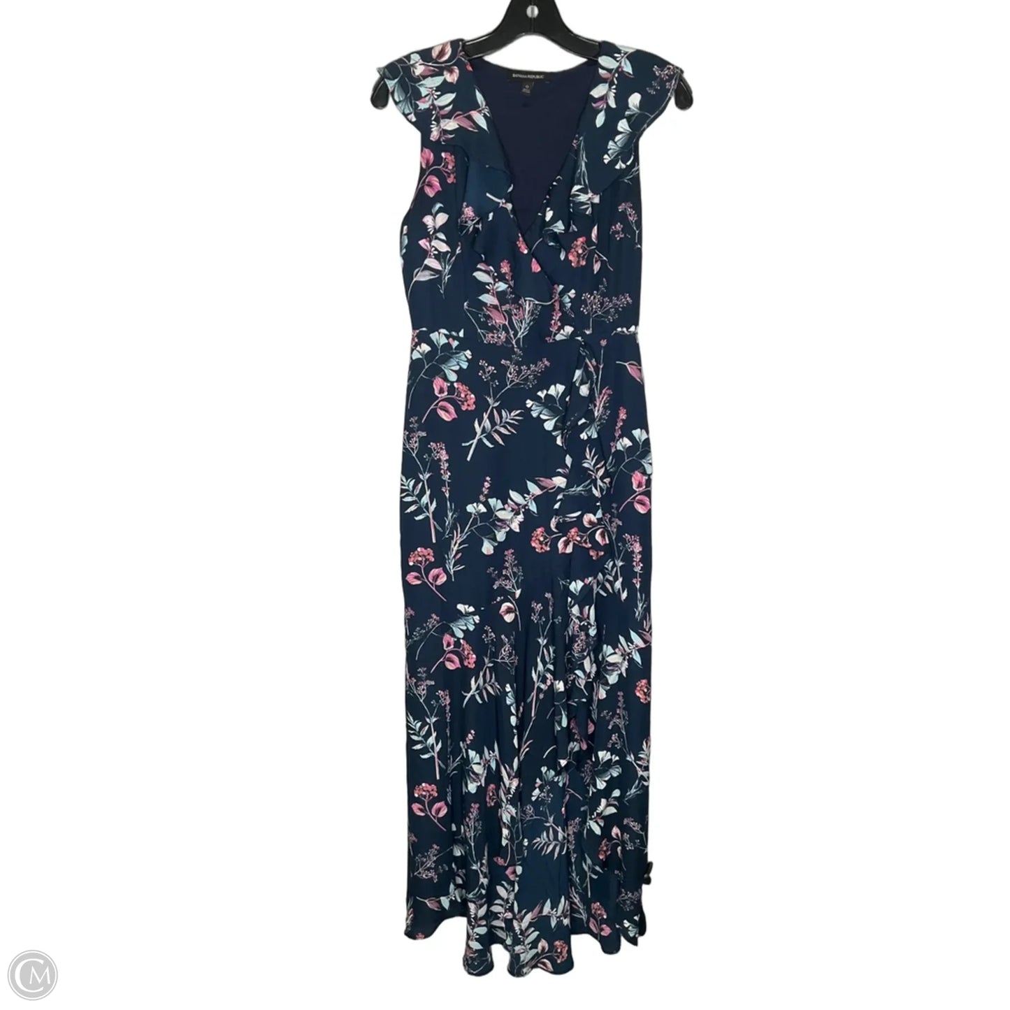 Dress Casual Maxi By Banana Republic In Navy, Size: 0