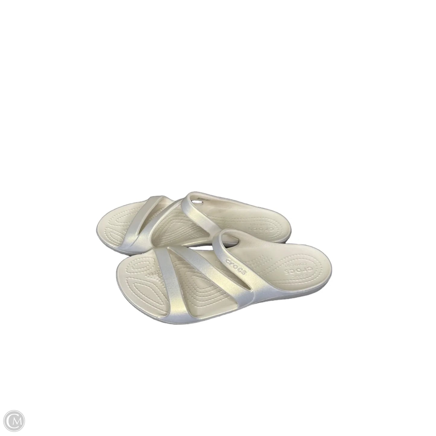 Sandals Flats By Crocs In Cream, Size: 9