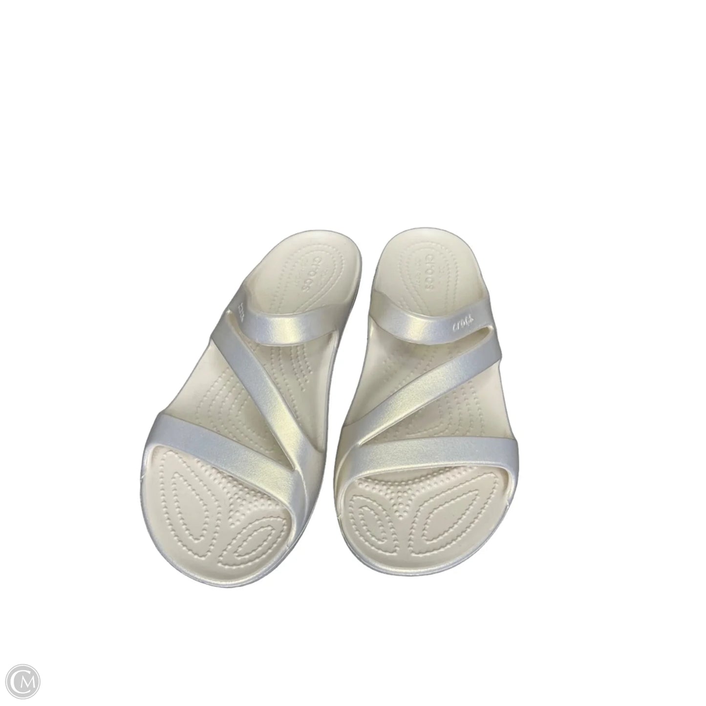 Sandals Flats By Crocs In Cream, Size: 9