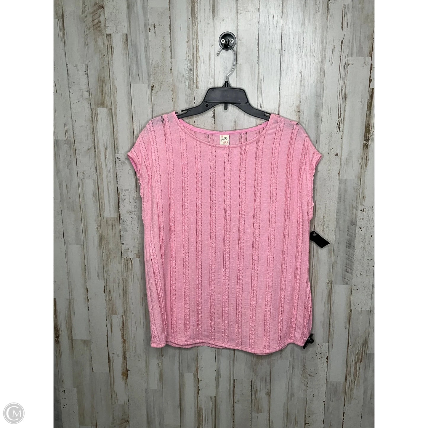 Top Short Sleeve By 7th Ray In Pink, Size: M