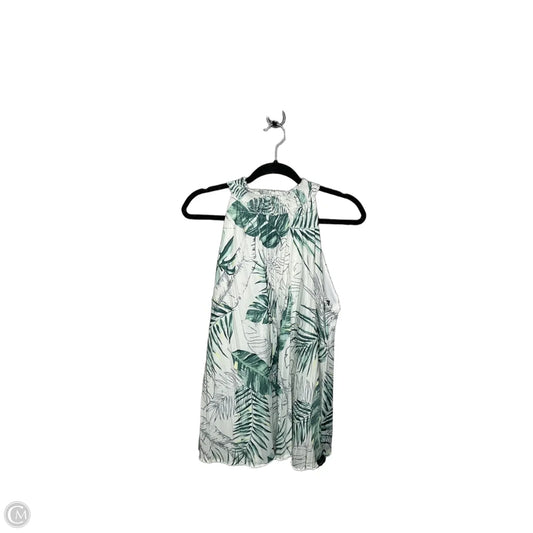 Top Sleeveless By Limited In Green & White, Size: Xl