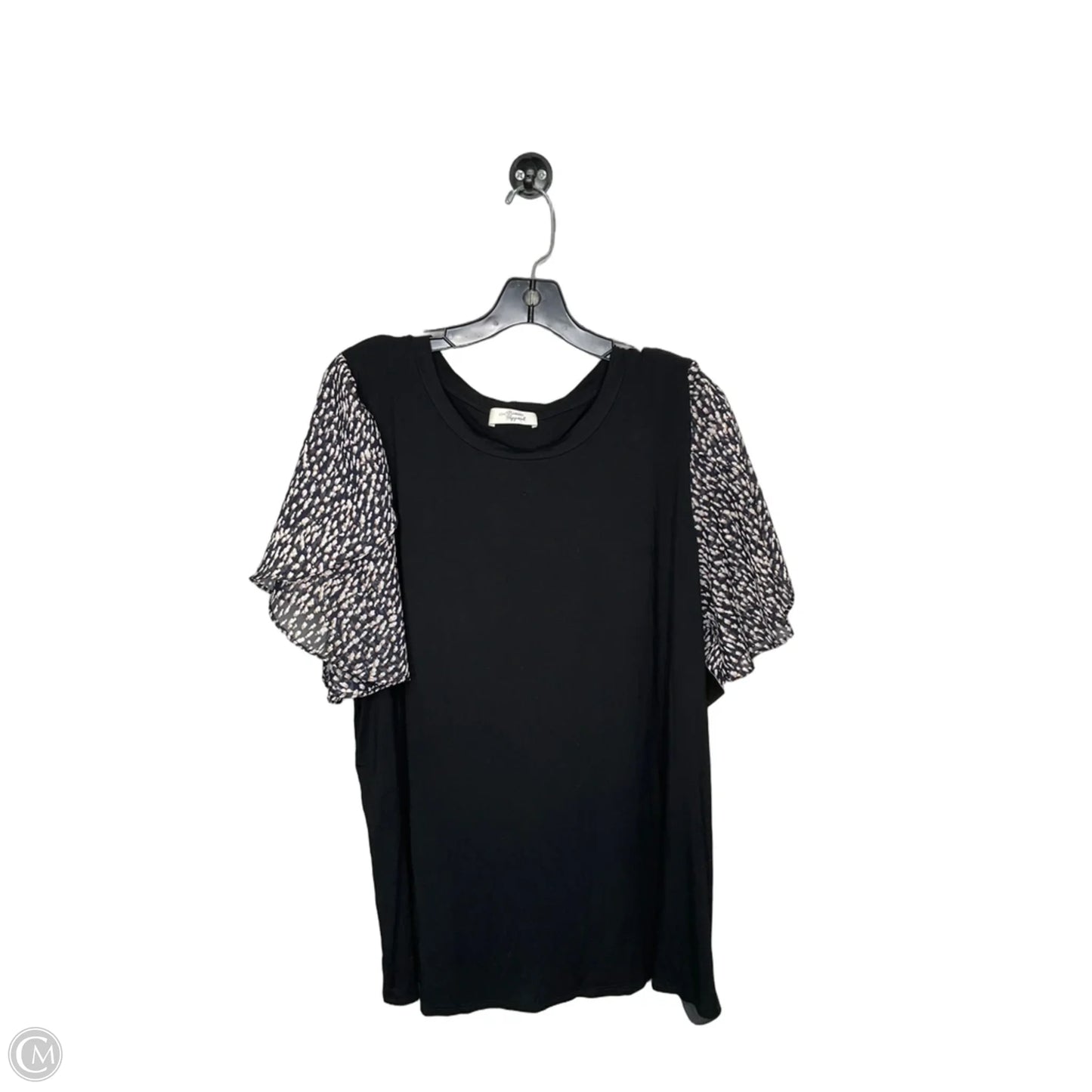 Top Short Sleeve By Clothes Mentor In Black, Size: 2x