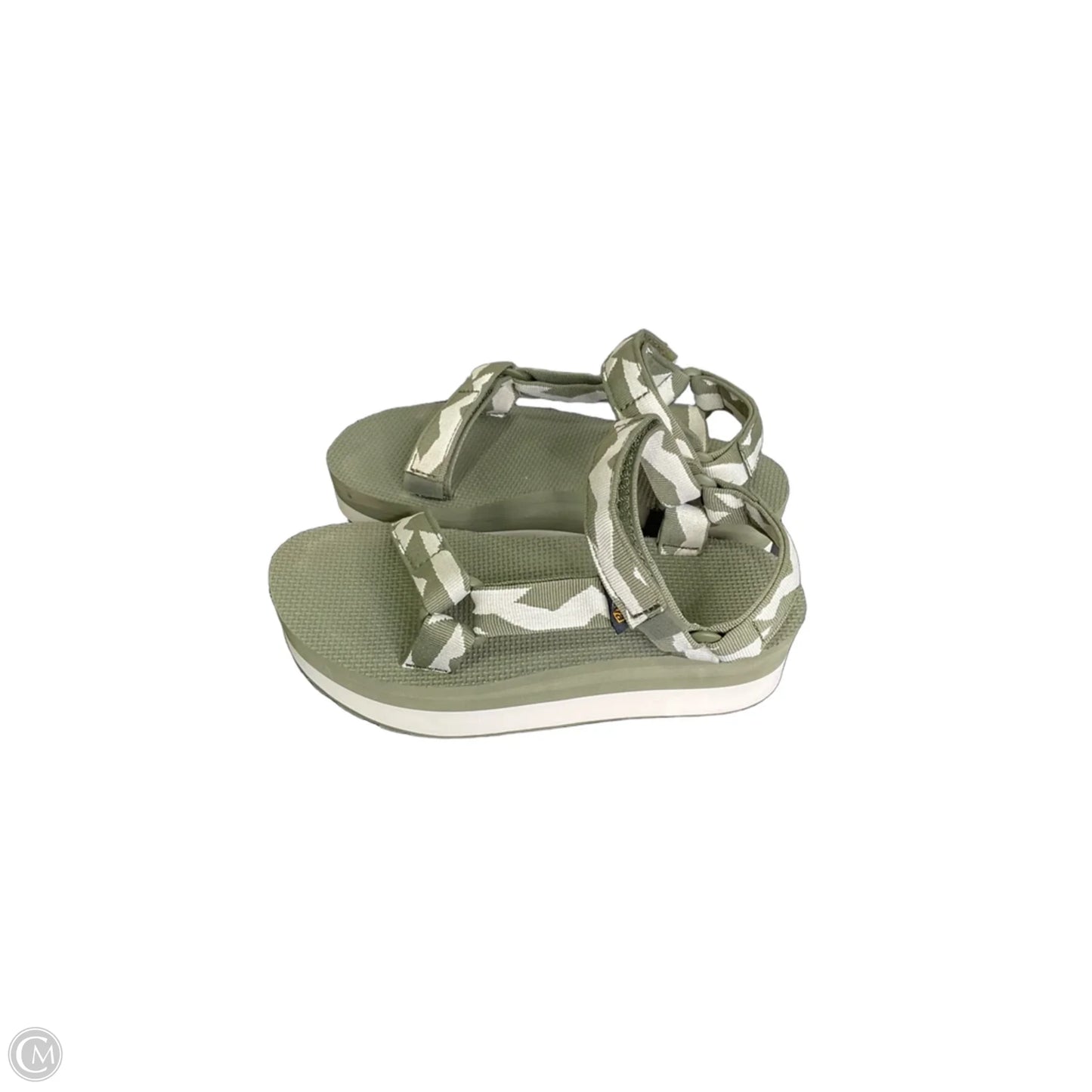 Sandals Heels Platform By Teva In Green, Size: 7
