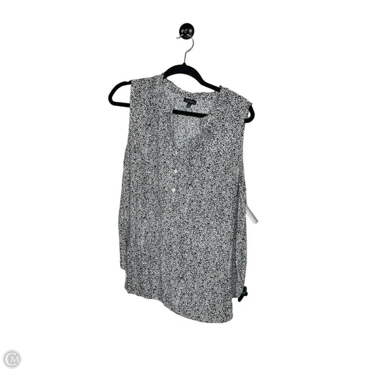 Top Sleeveless By Talbots In Black & White, Size: Xl