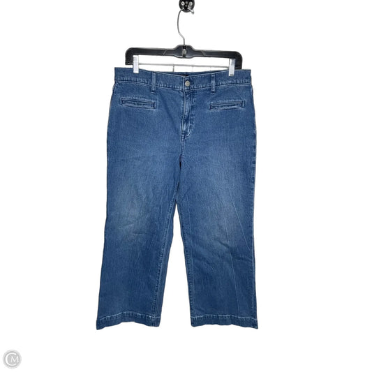 Jeans Wide Leg By J. Crew In Blue Denim, Size: 8