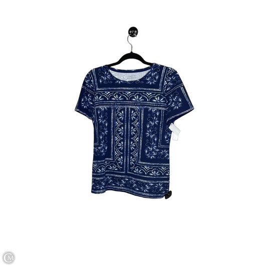 Top Short Sleeve By Talbots In Blue, Size: S
