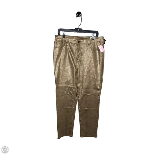 Jeans Straight By Chicos In Gold, Size: 12