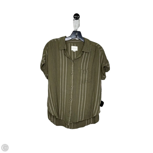 Top Short Sleeve By American Eagle In Green, Size: Xs