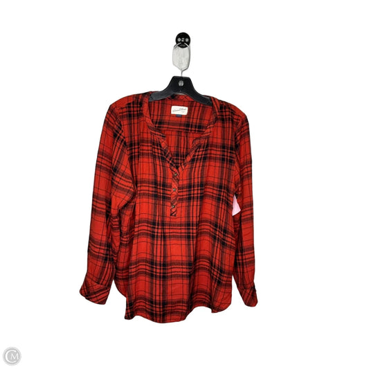 Top Long Sleeve By Universal Thread In Orange, Size: Xxl