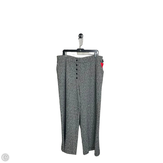 Pants Cropped By Ellen Tracy In Grey, Size: Xl