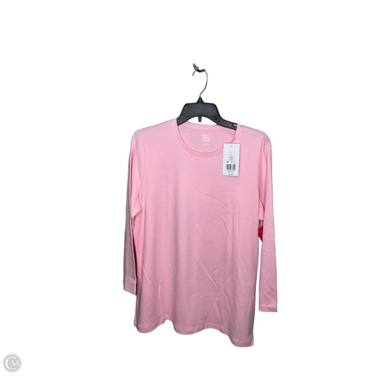 Top 3/4 Sleeve Basic By Kim Rogers In Pink, Size: L
