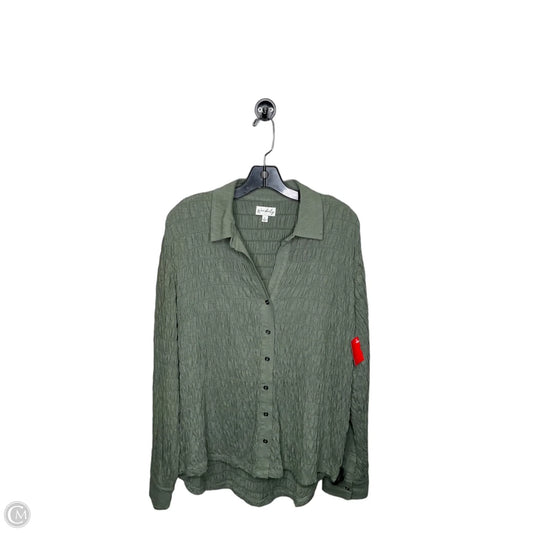 Top Long Sleeve By Wonderly In Green, Size: L