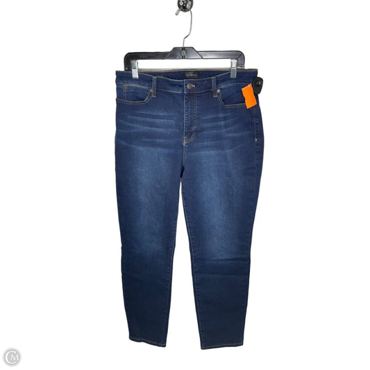 Jeans Straight By Talbots In Blue Denim, Size: 12