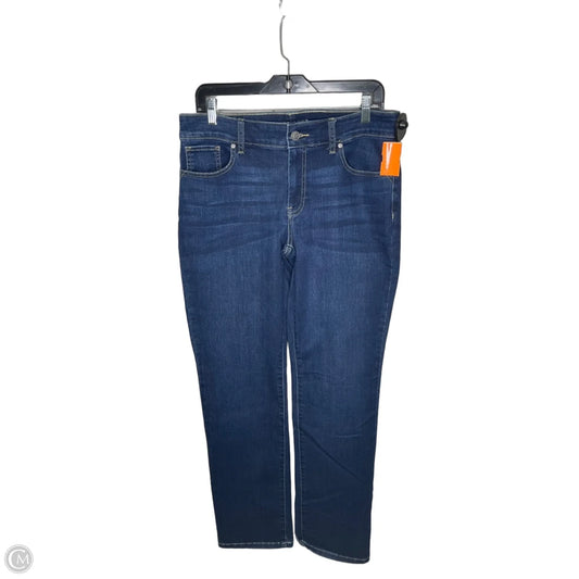 Jeans Straight By Chicos In Blue Denim, Size: 10